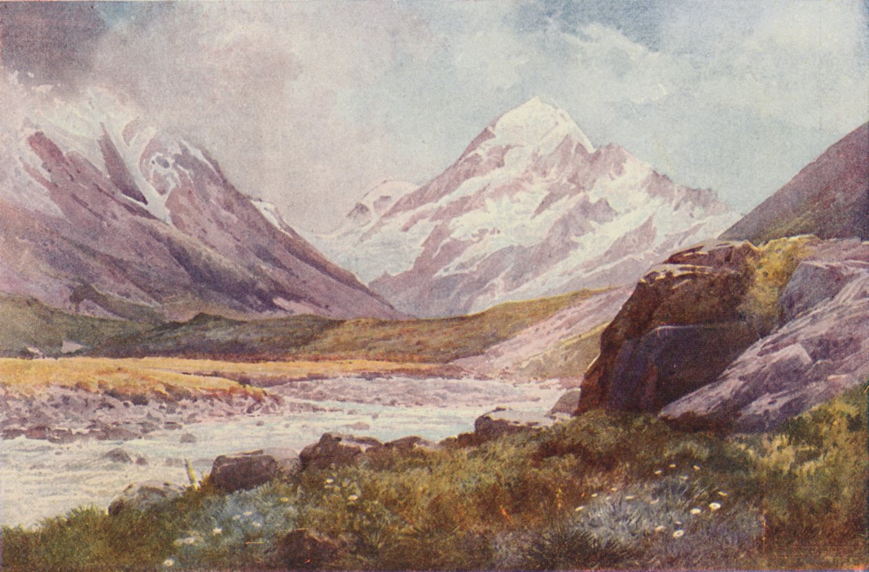 Mount Cook, Nova Zelândia, 1923. de Unbekannt