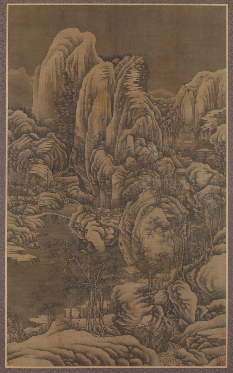 Monte Emei sob a neve pesada, século XVII. de Unbekannt