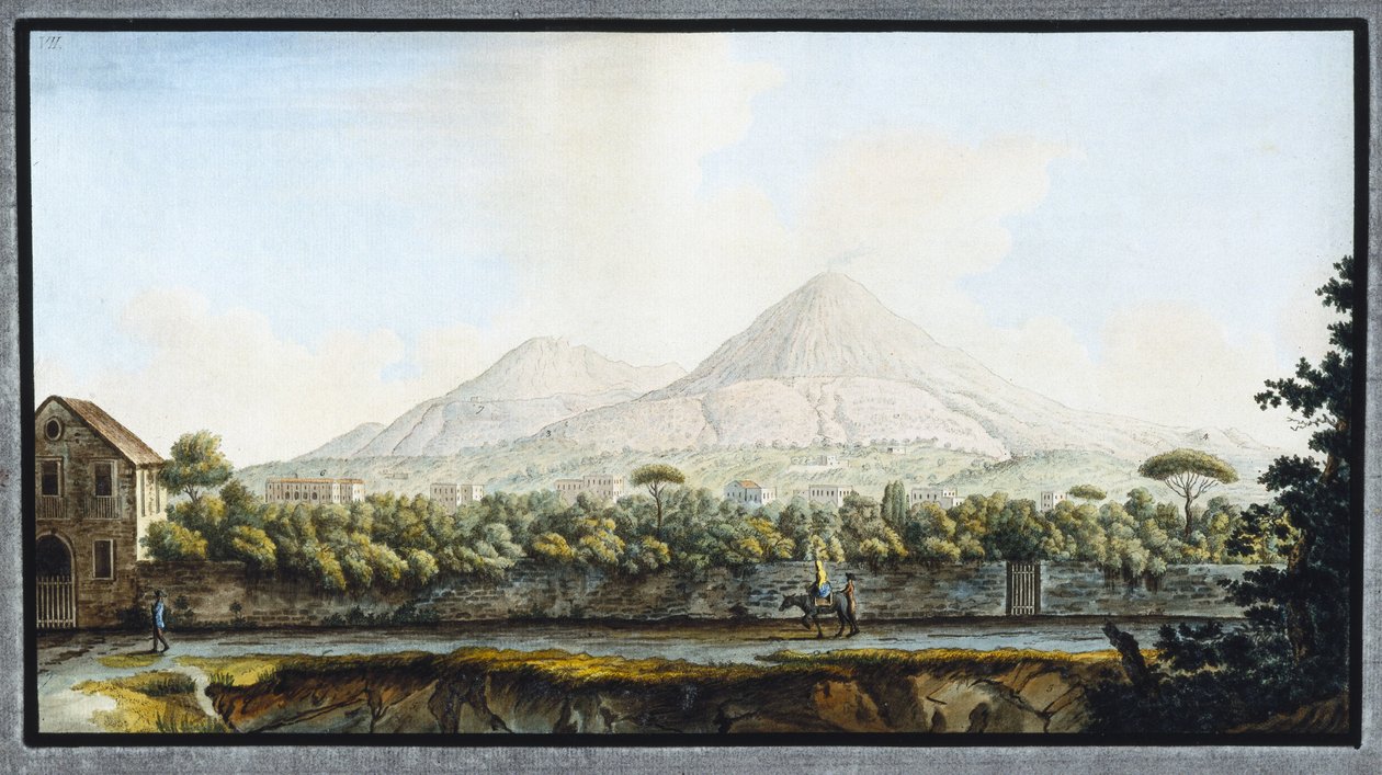 Monte Vesúvio, Reino de Nápoles, c 1767 de Unbekannt