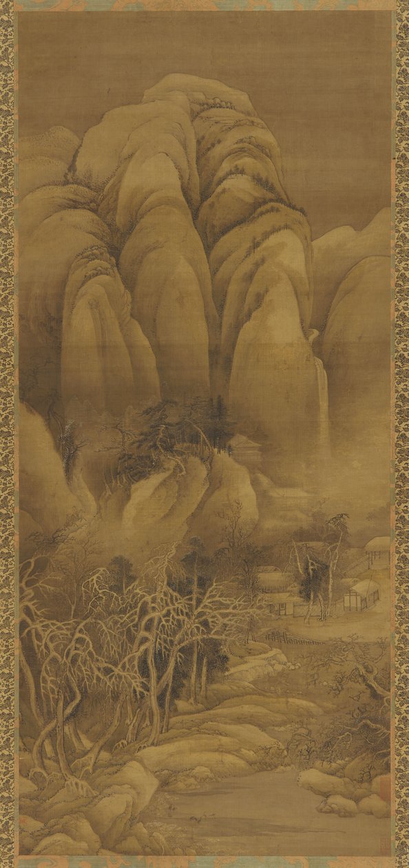 Mountain Hamlet após a dinastia Snow, Ming ou Qing, século XVII. de Unbekannt