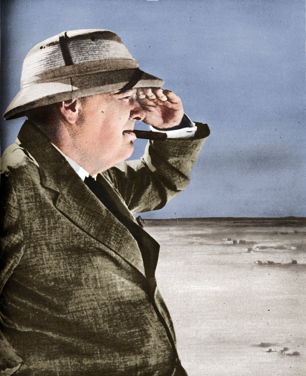 Churchill espia o inimigo, 1943. de Unbekannt