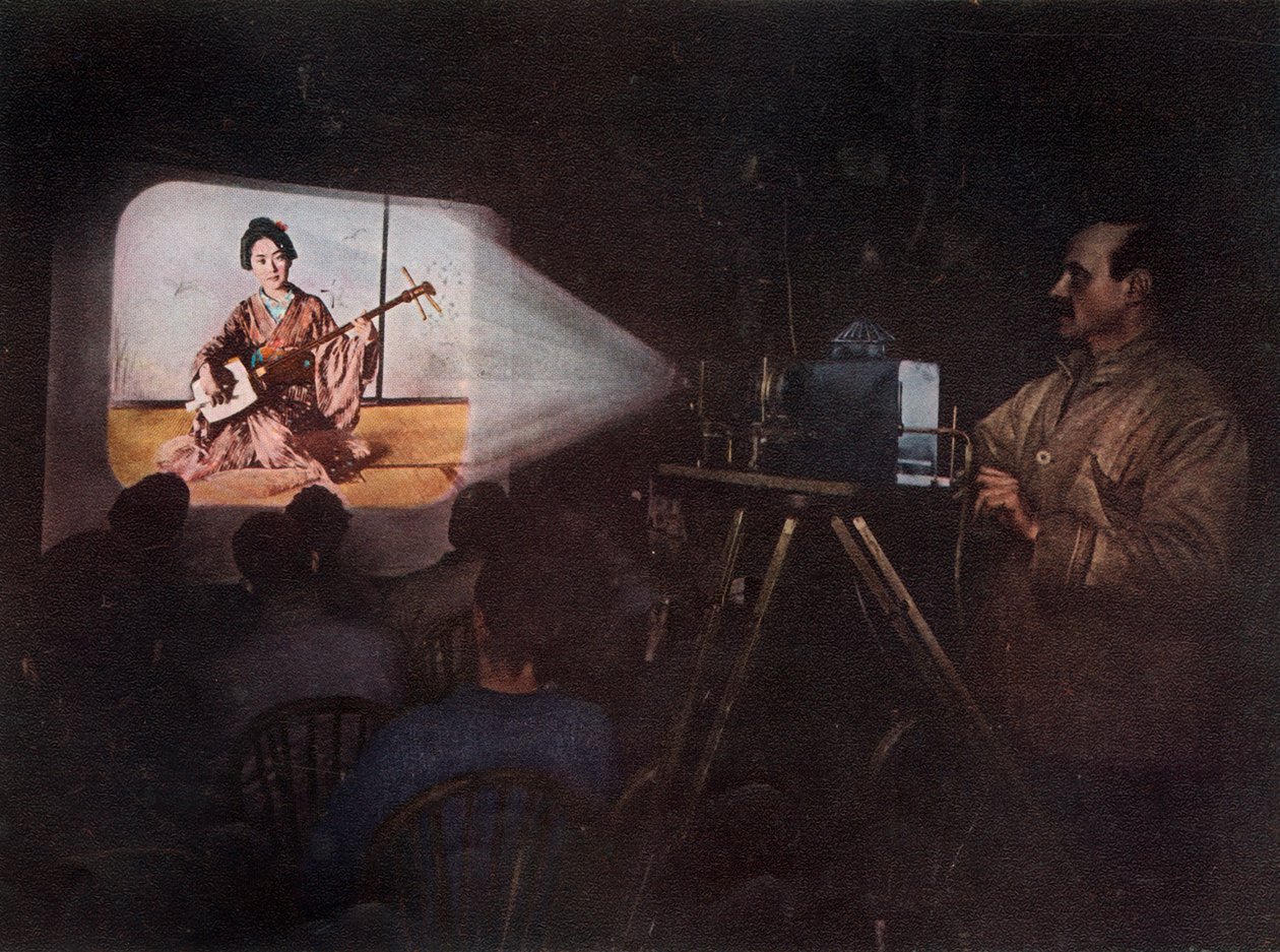 Sr. Ponting Lecturing On Japan, c1910, 1913. de Unbekannt