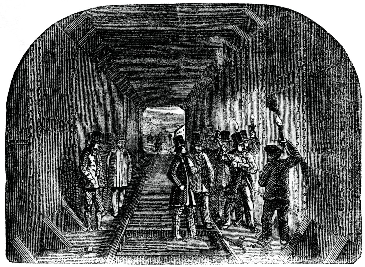 Sr. Stephenson colocando o último rebite, 1886 de Unbekannt