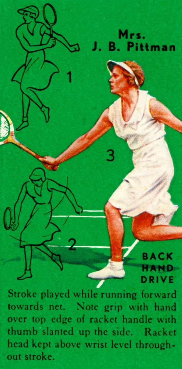 Sra. JB Pittman - Backhand Drive, c1935. de Unbekannt