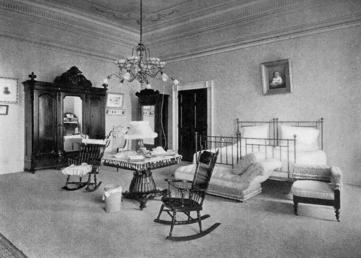 Quarto da Sra. McKinleys na Casa Branca, Washington DC, EUA, 1908 de Unbekannt