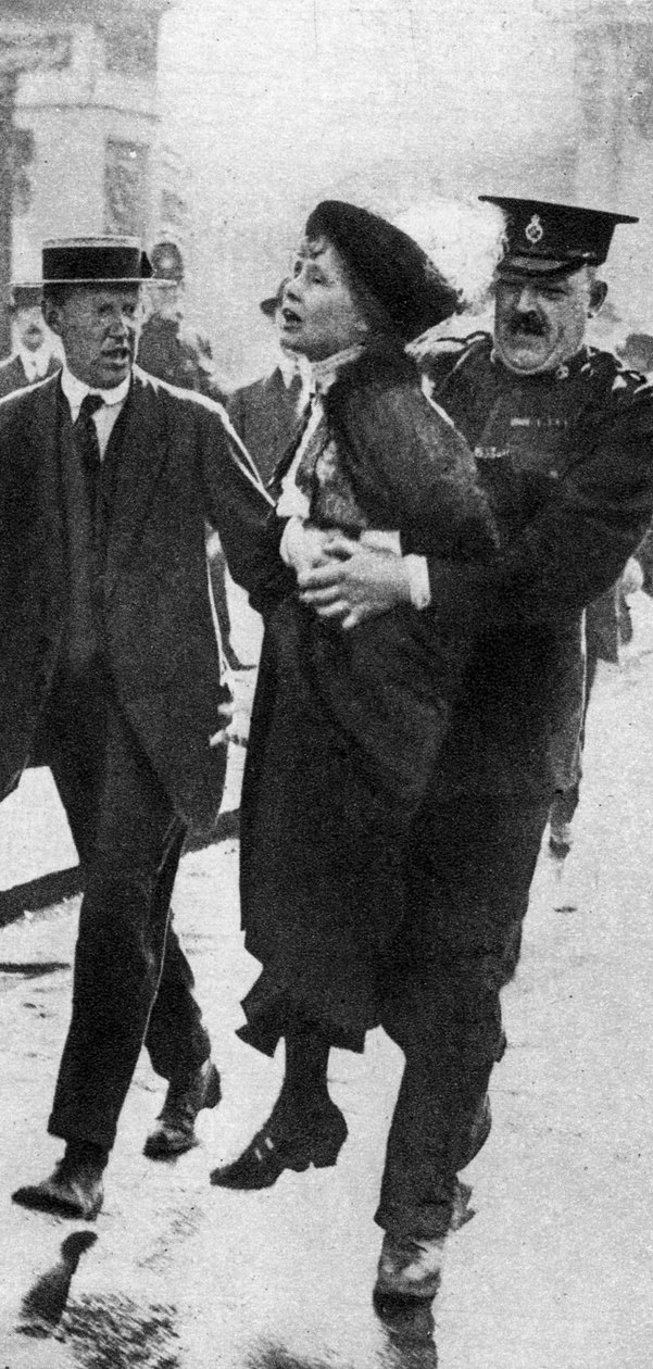 Pankhurst, presa do lado de fora do Palácio de Buckingham, Londres, 1914, 1935 de Unbekannt