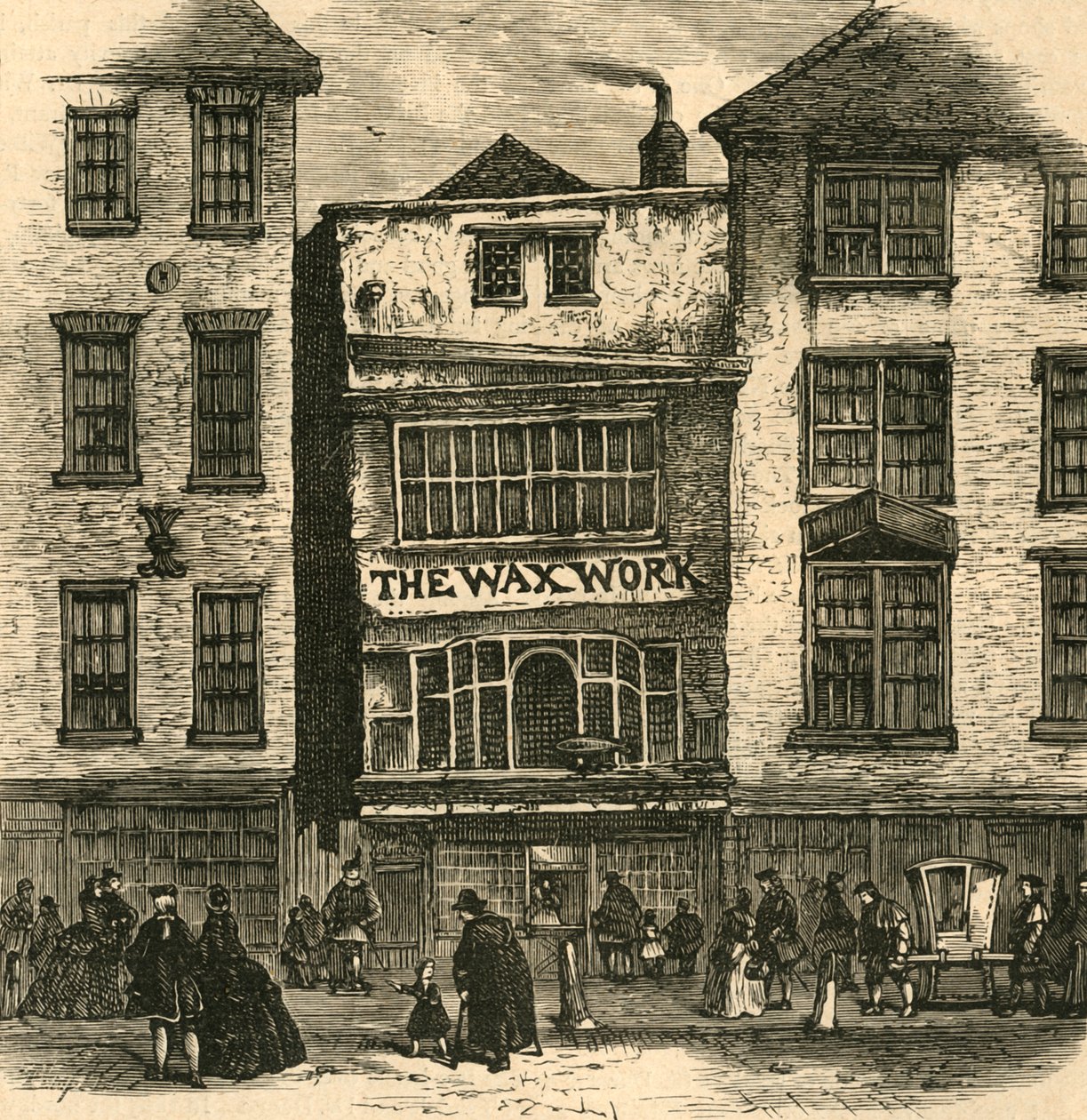 Sra. Salmons Waxwork, Fleet Street - Palácio de Henrique VIII. e cardeal Wolsey, 1897. de Unbekannt