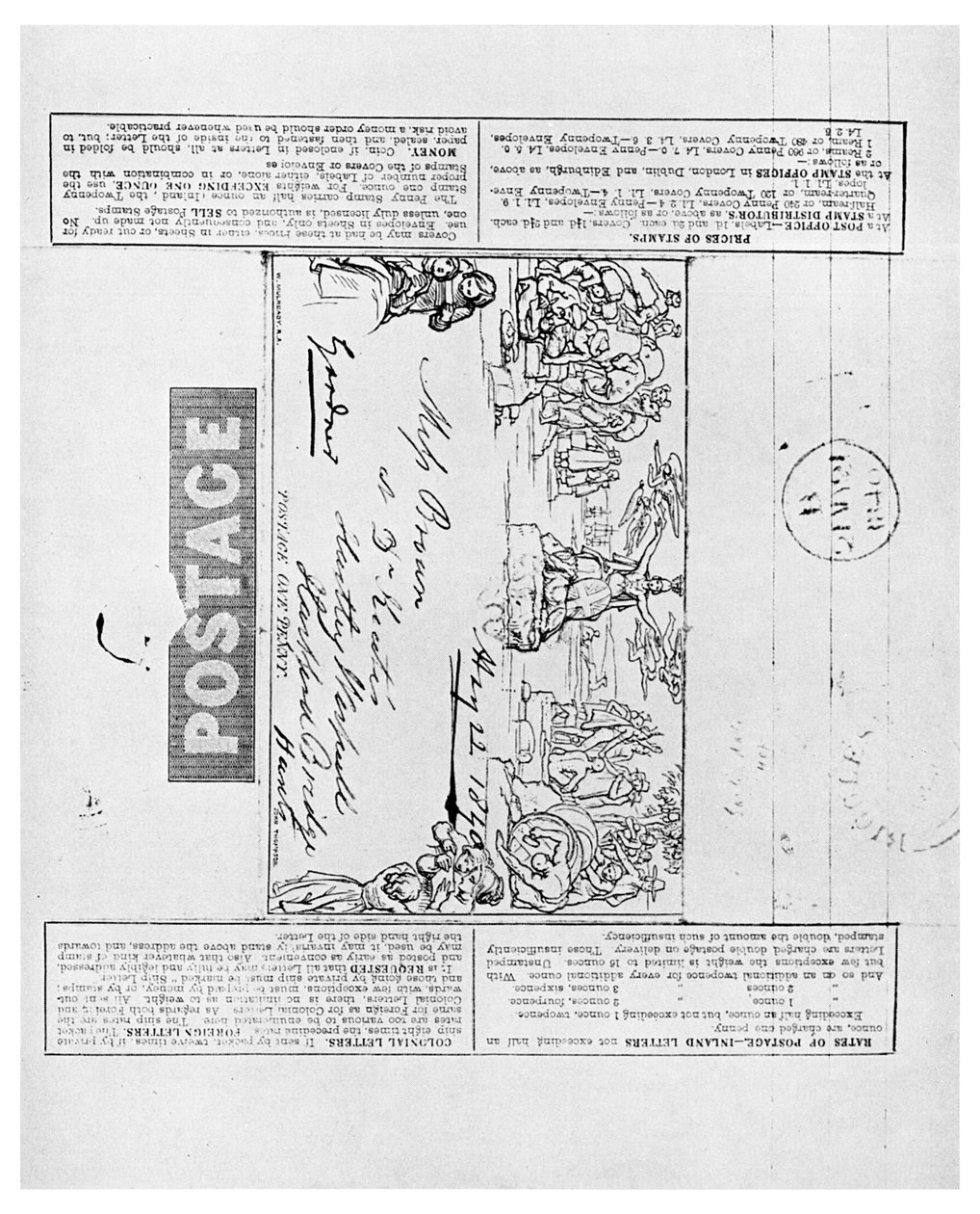 Envelope de embalagem Mulreadys, 1840 1956 de Unbekannt