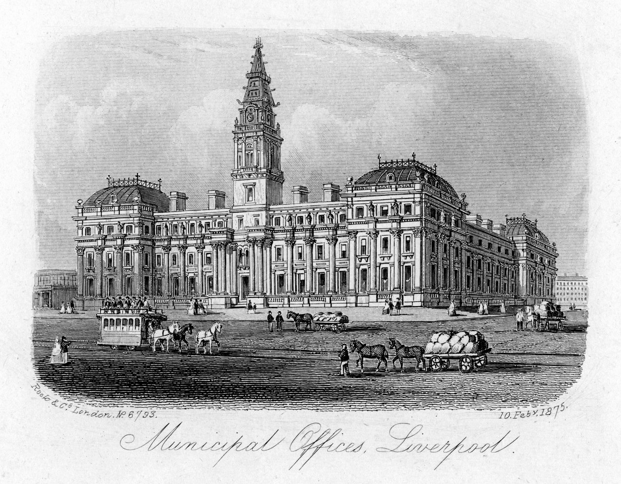 Escritórios Municipais, Liverpool, 10 de fevereiro de 1875 de Unbekannt