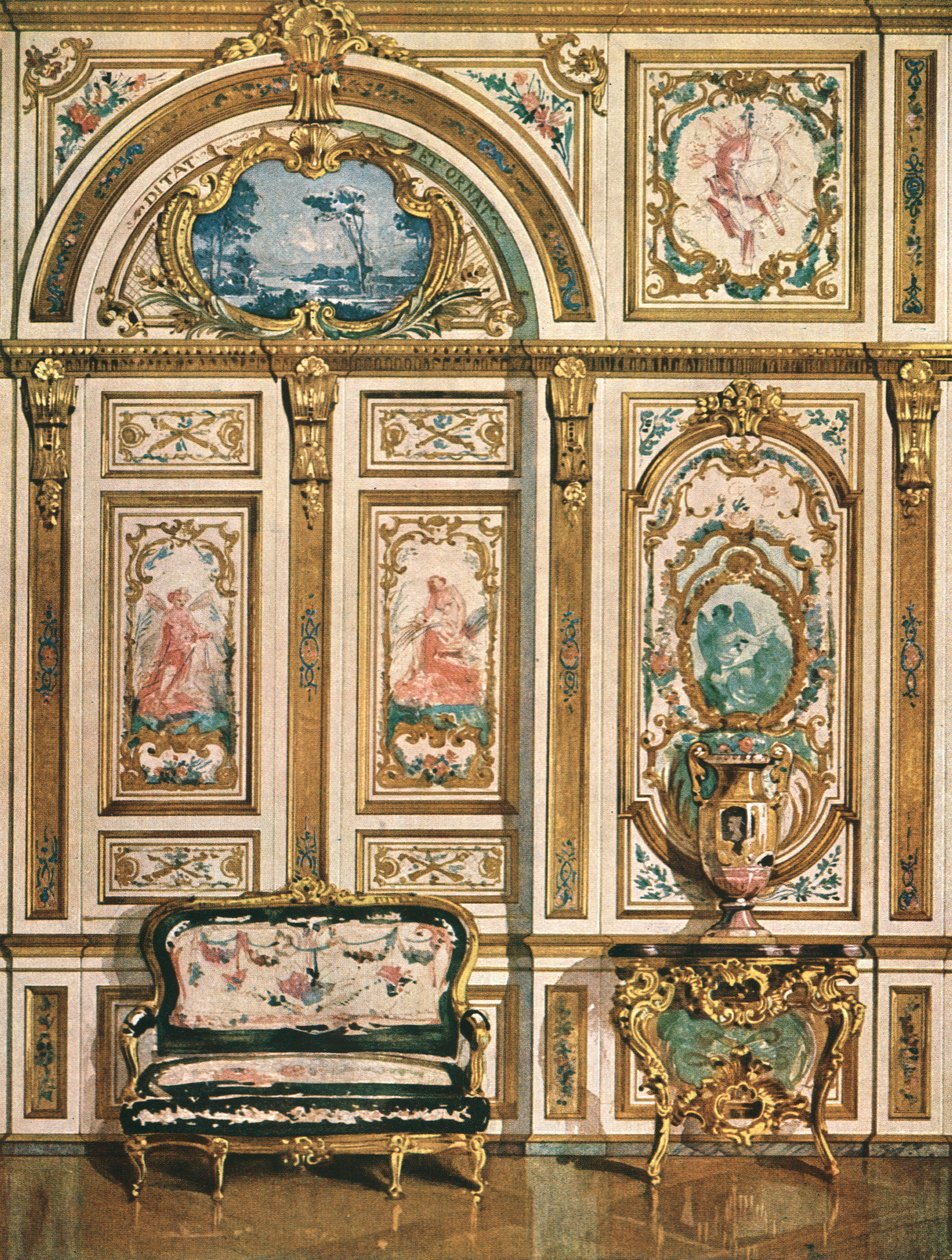 Decoração mural no Palácio de Fontainebleau, França, 1928. de Unbekannt