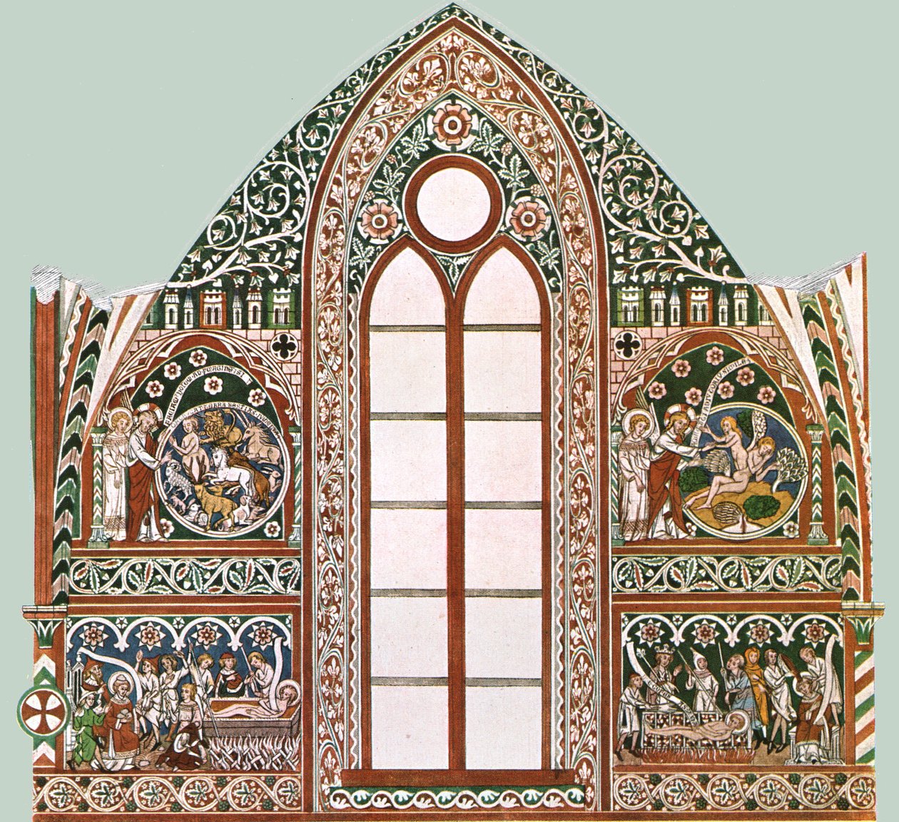 Pintura mural na abadia de Wienhausen, Baixa Saxônia, Alemanha, 1928. de Unbekannt