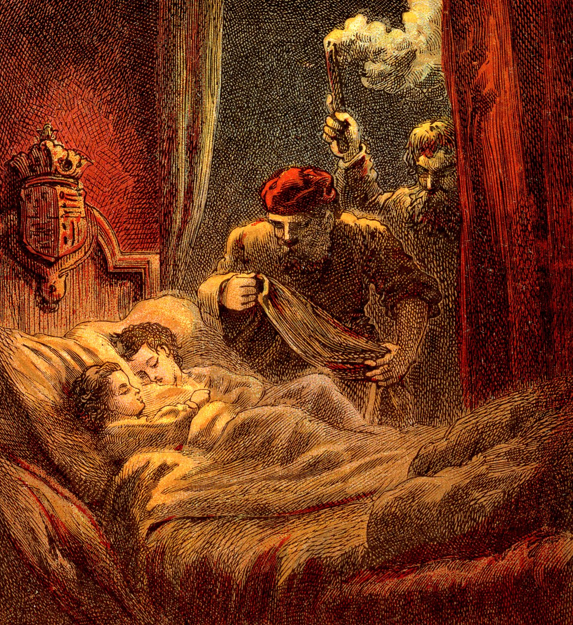 Assassinato dos pequenos príncipes, 1483, c1850 de Unbekannt