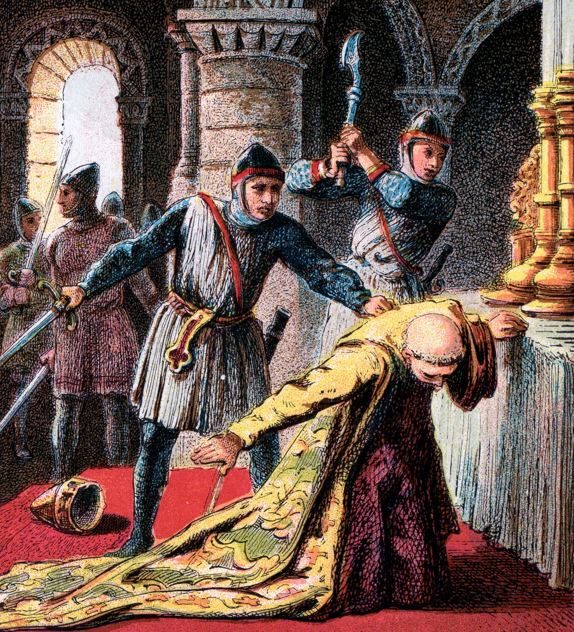 Assassinato de Thomas Becket, 1170, c1850 de Unbekannt