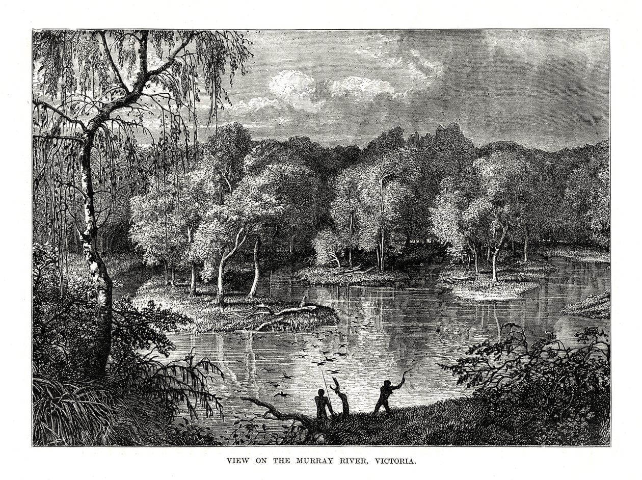 Murray River, Victoria, Austrália, 1877 de Unbekannt