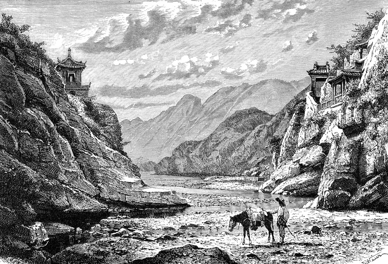 Nan-Kow, portão da Grande Muralha, de Pata-Ling, c1890 de Unbekannt