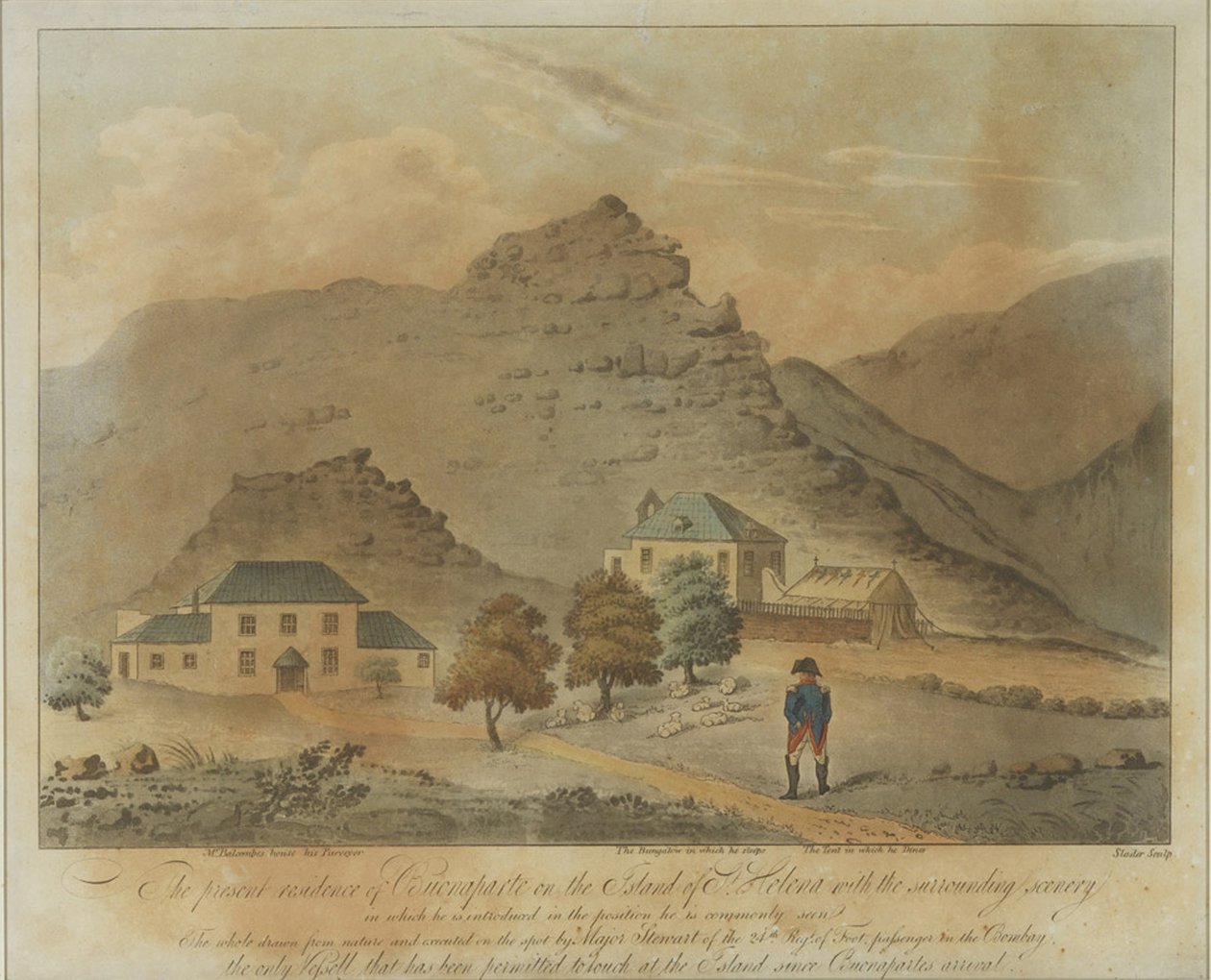 Napoleão Bonaparte na ilha de Santa Helena, 1816 de Unbekannt