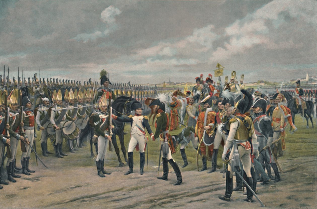 Napoleão Decorando o Granadeiro Russo em Tilsitt, 1807, 1896 de Unbekannt
