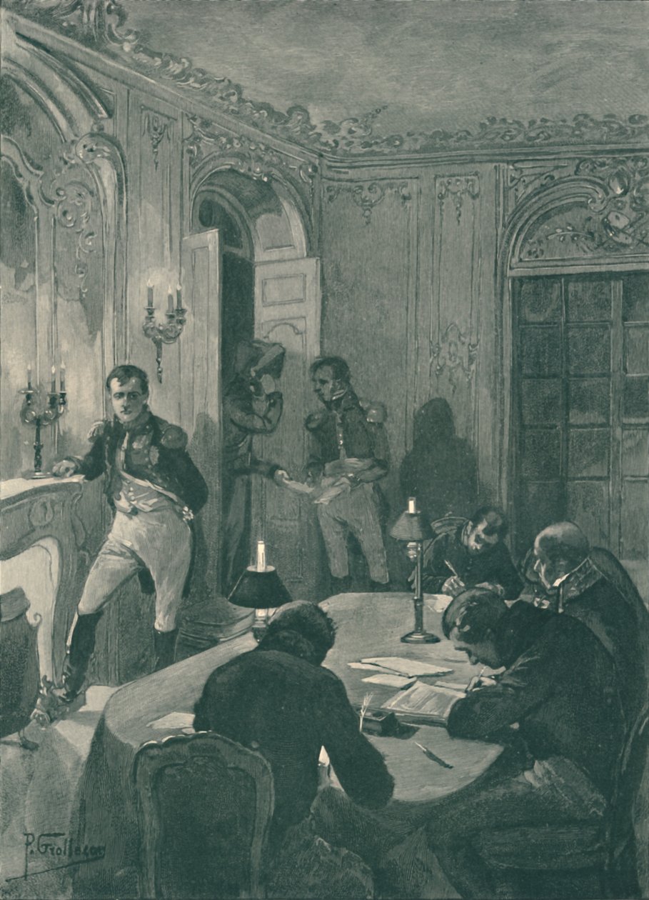 Napoleão ditando aos seus secretários, 1896 de Unbekannt