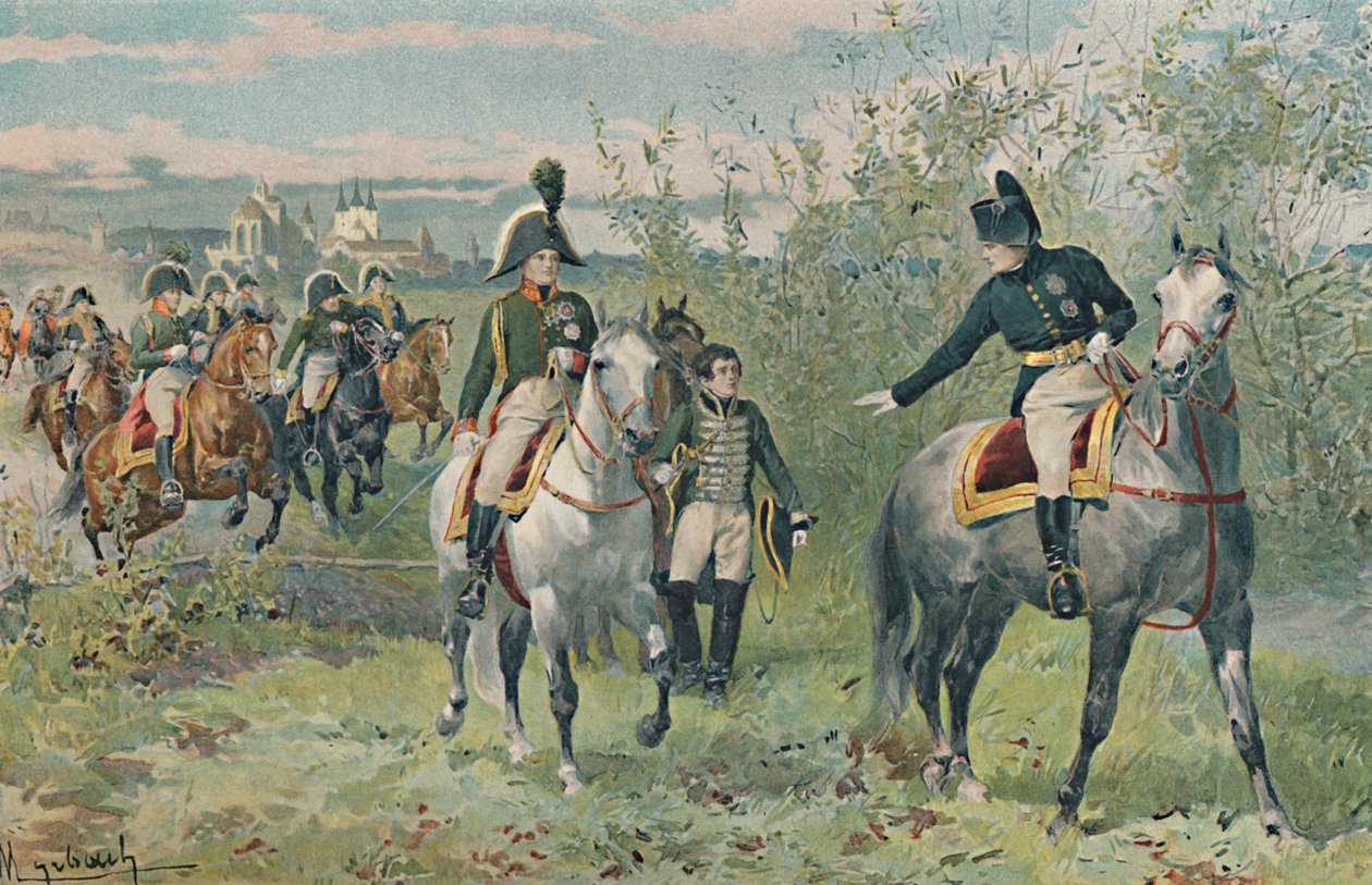 Napoleão e Alexandre em Erfurt, 1808, 1896. de Unbekannt