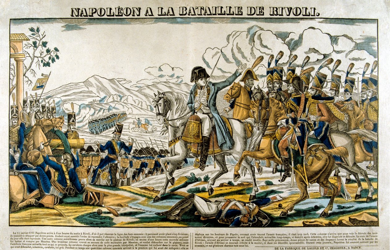 Napoleão na batalha de Rivoli, 14 de janeiro de 1797 de Unbekannt