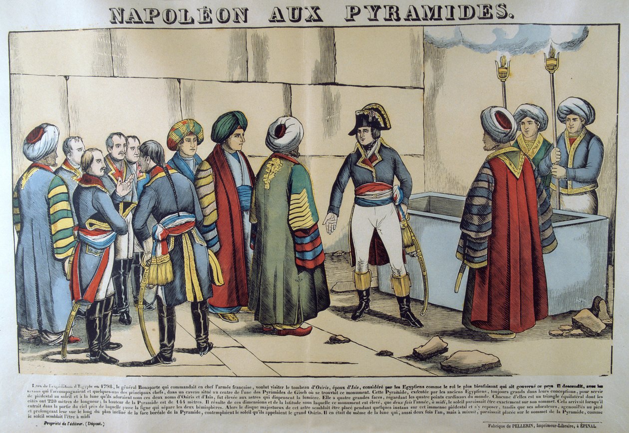 Napoleão nas pirâmides, 1798, século XIX de Unbekannt