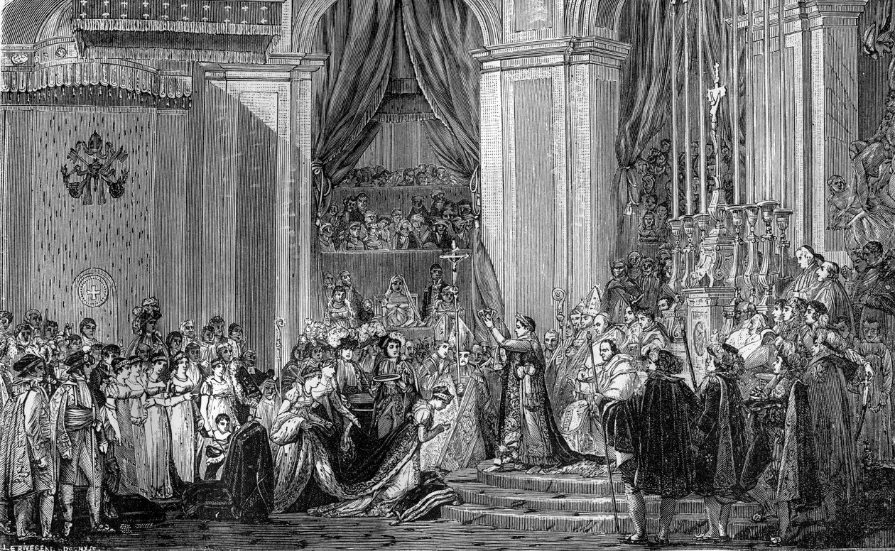 Napoleão coroa a imperatriz Josephine, Notre Dame, Paris, 2 de dezembro de 1804 1882-1884. de Unbekannt