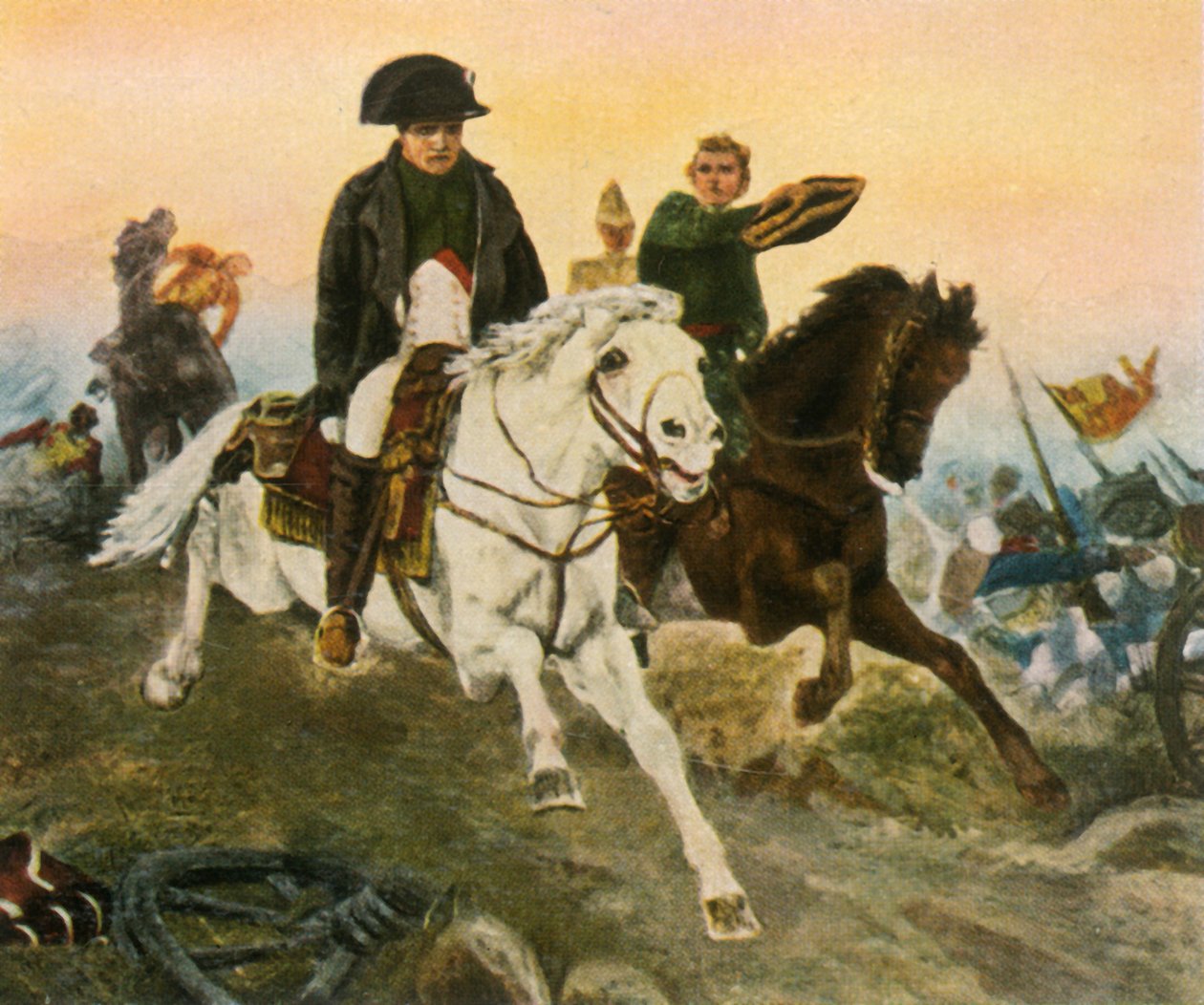 Napoleão na retirada de Waterloo, em 18 de junho de 1815, 1936. de Unbekannt