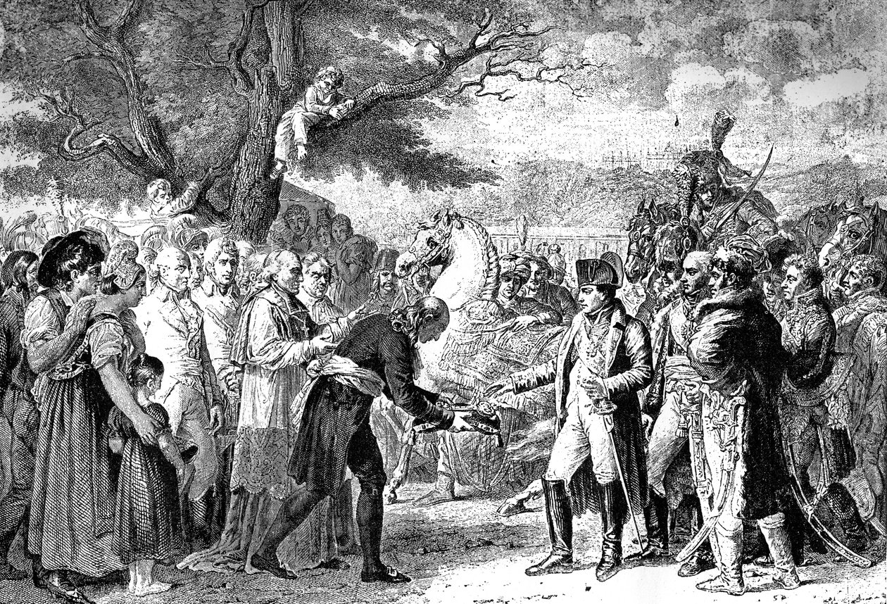 Napoleão recebe as chaves de Viena, Schloss Schonbrunn, 13 de novembro de 1805 1882-1884 de Unbekannt