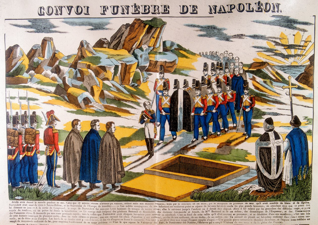 Napoleons cortege funeral, Santa Helena, 1821 1826 de Unbekannt