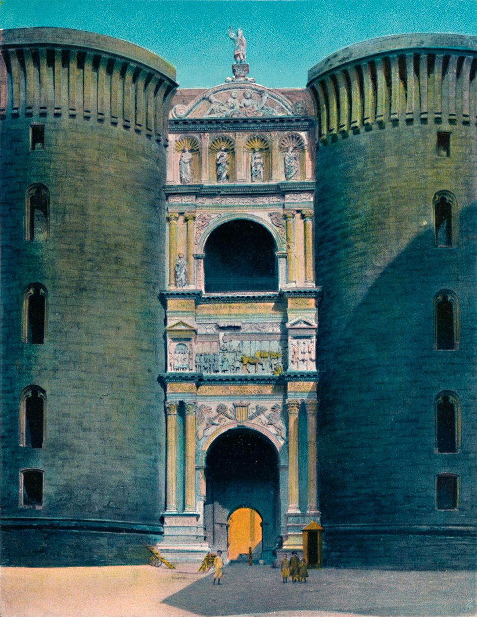 Nápoles - Castel Nuovo, Arco DAragona, c1900. de Unbekannt