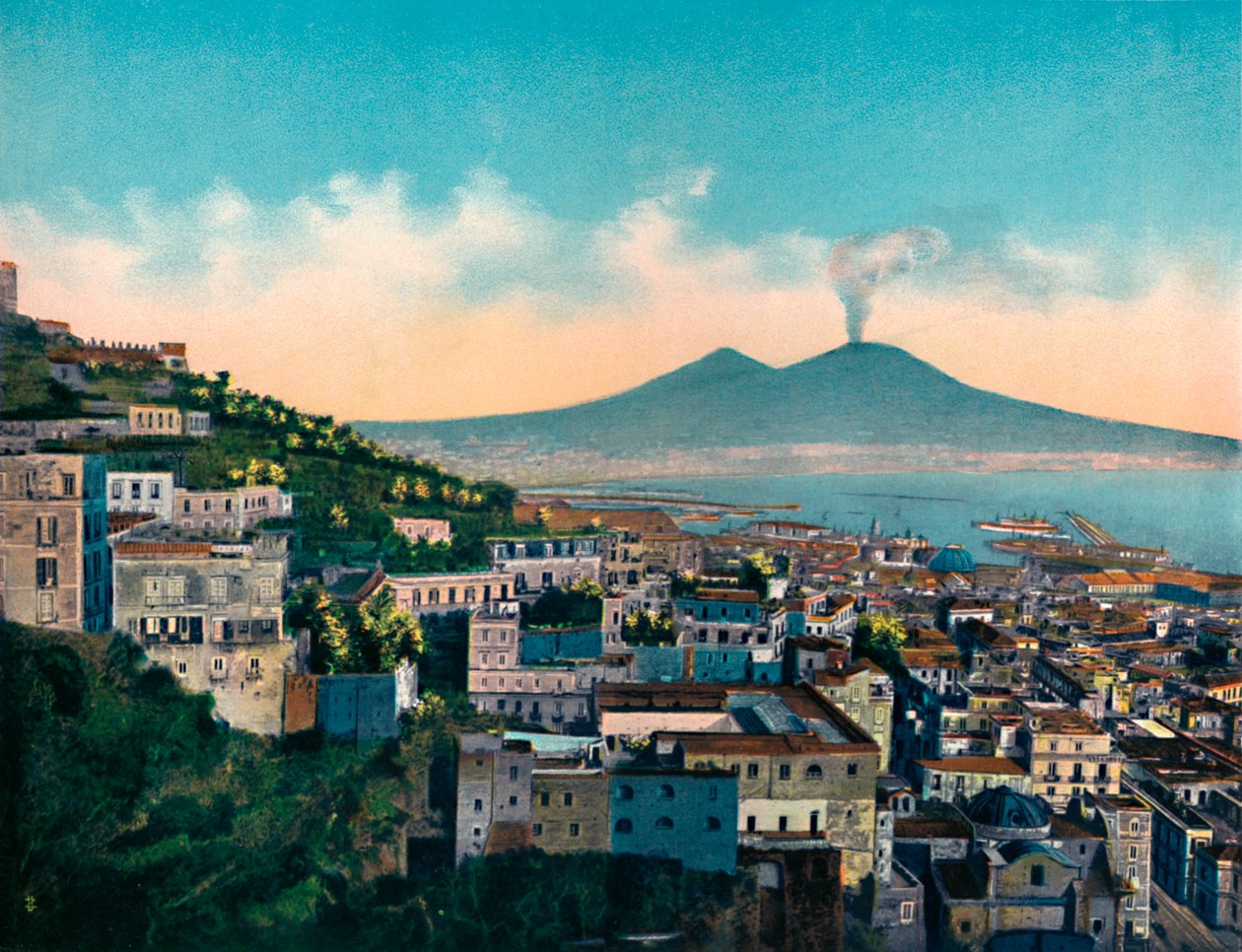 Nápoles - Panorama Da Via Tasso, Da Via Tasso, c1900. de Unbekannt