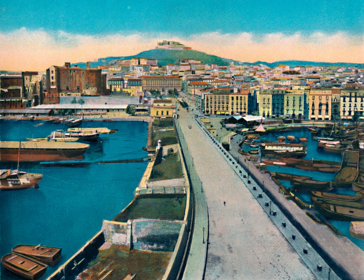 Nápoles - Via Molo Coronel Castel S. Elmo, c1900. de Unbekannt
