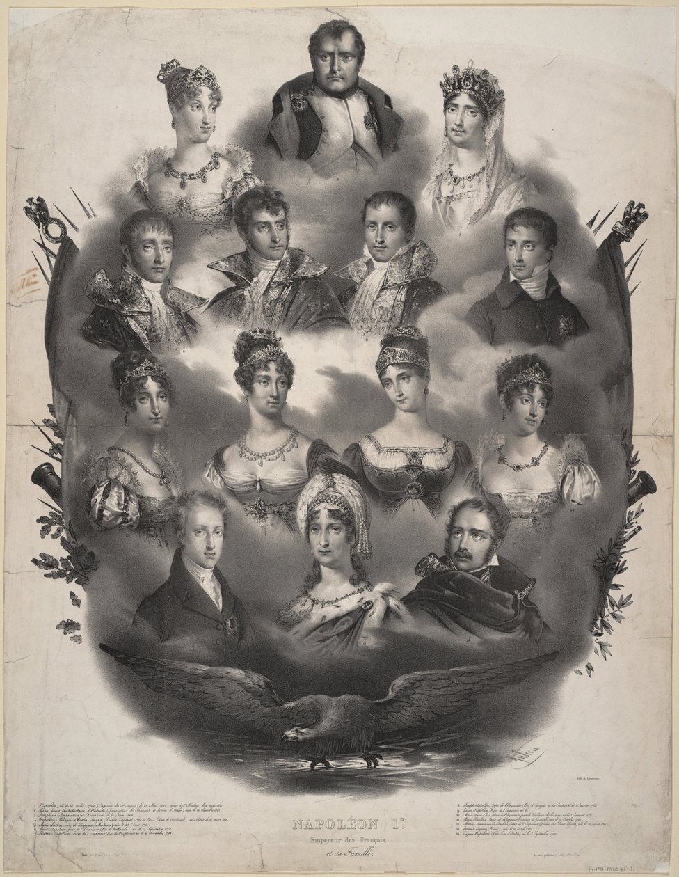 Napoleão I. Bonaparte e sua família, 1832 de Unbekannt