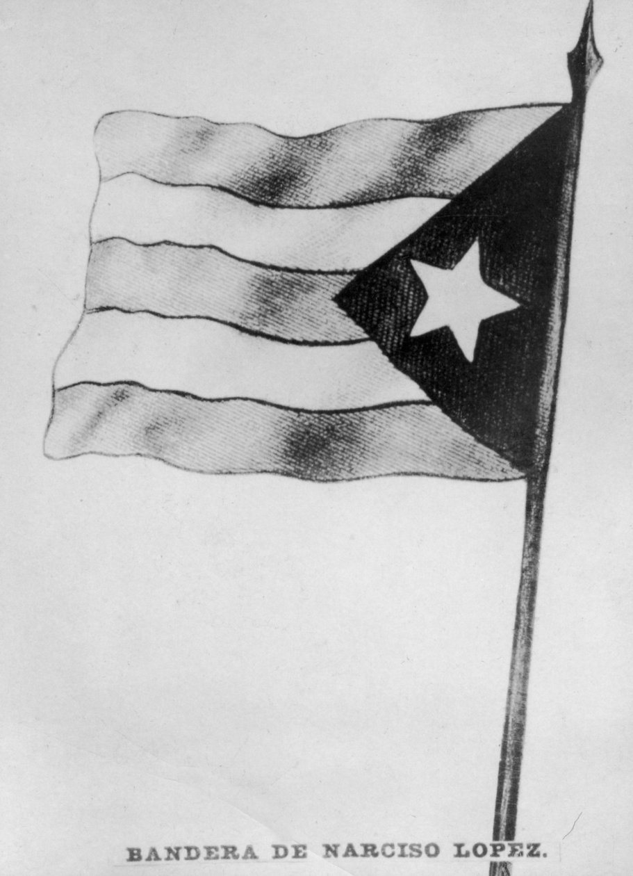 Bandeira de Narciso Lopezs, 1850, 1920 de Unbekannt