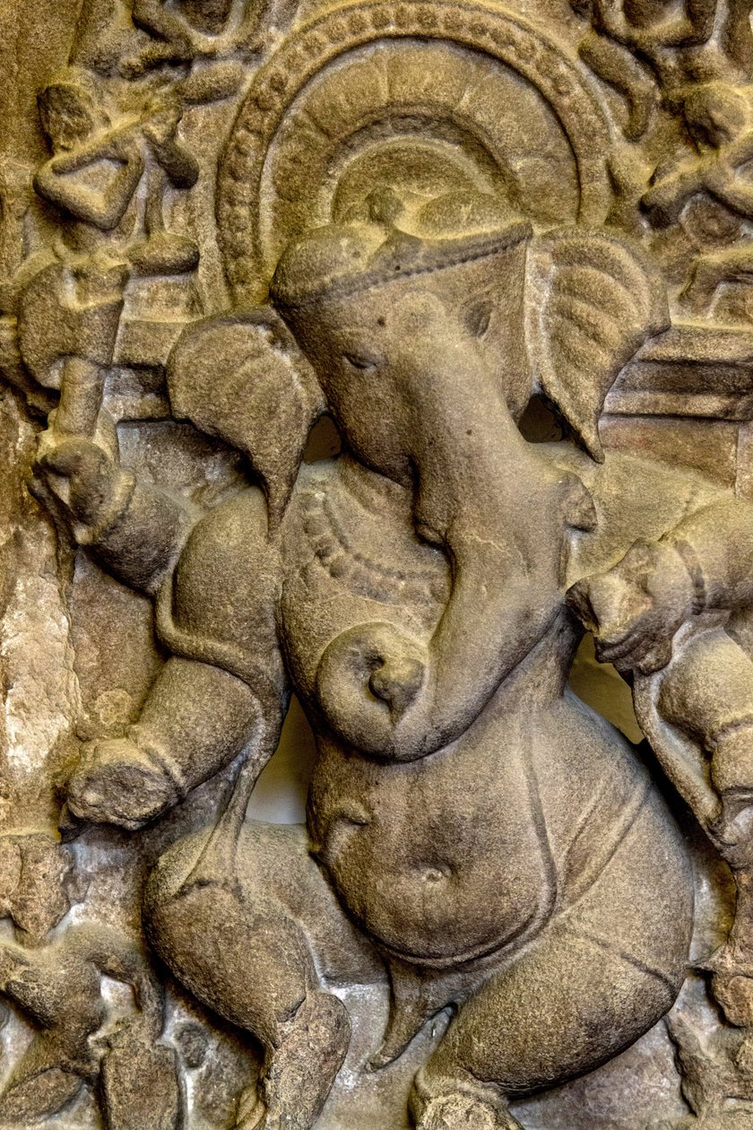 Museu Nacional da Índia, Nova Deli. Relevo de Ganesh. Detalhe. Índia. de Unbekannt