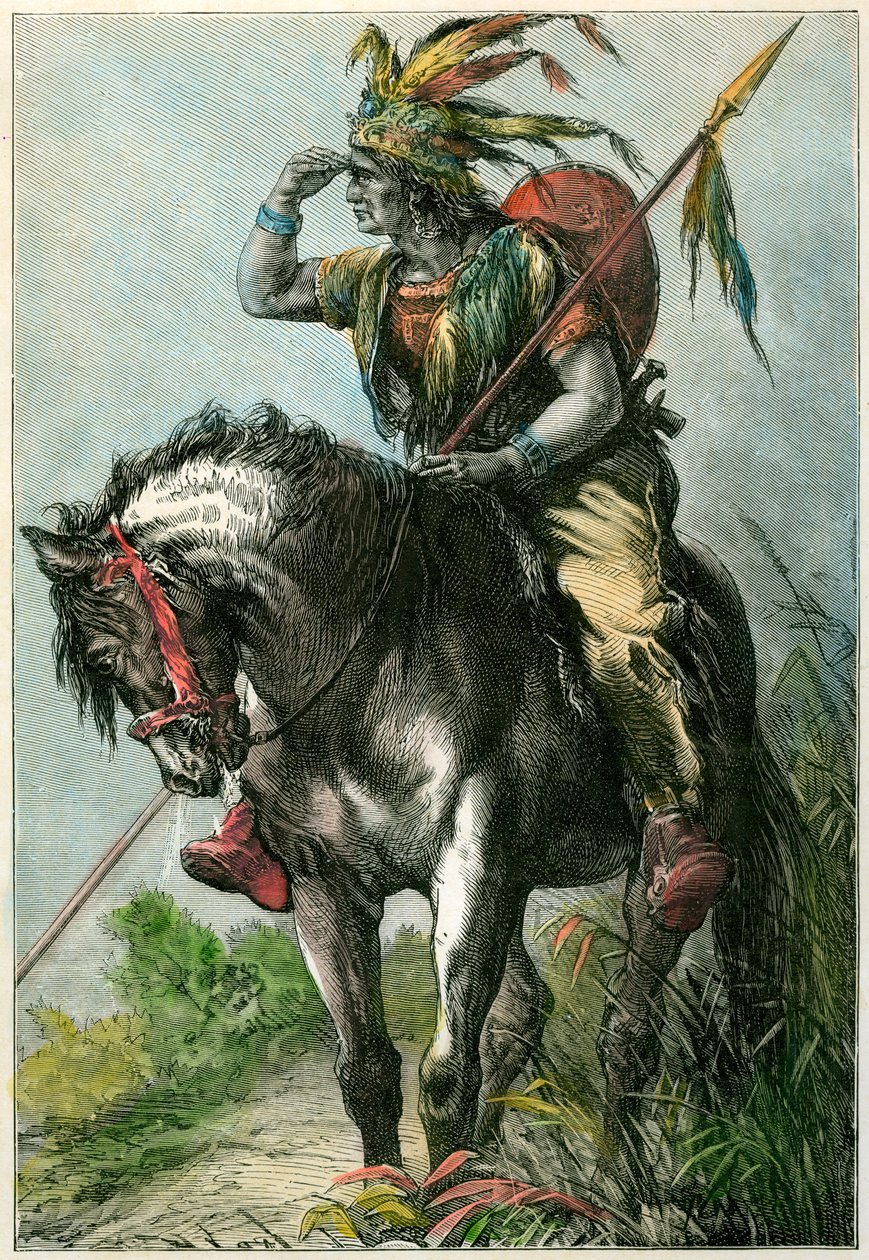 Escoteiro nativo americano, c1870 de Unbekannt