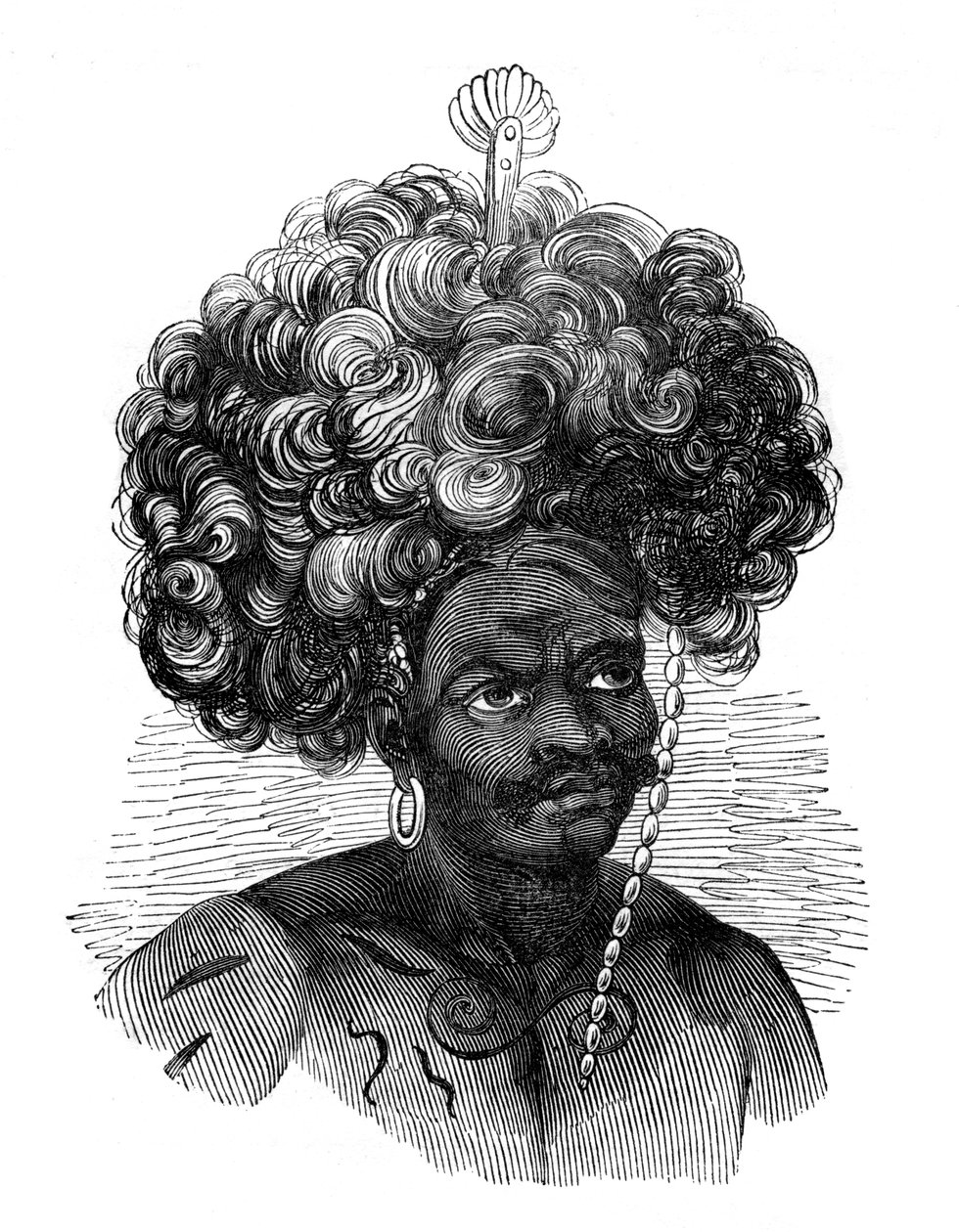 Nativo das Ilhas Papua, 1848 de Unbekannt