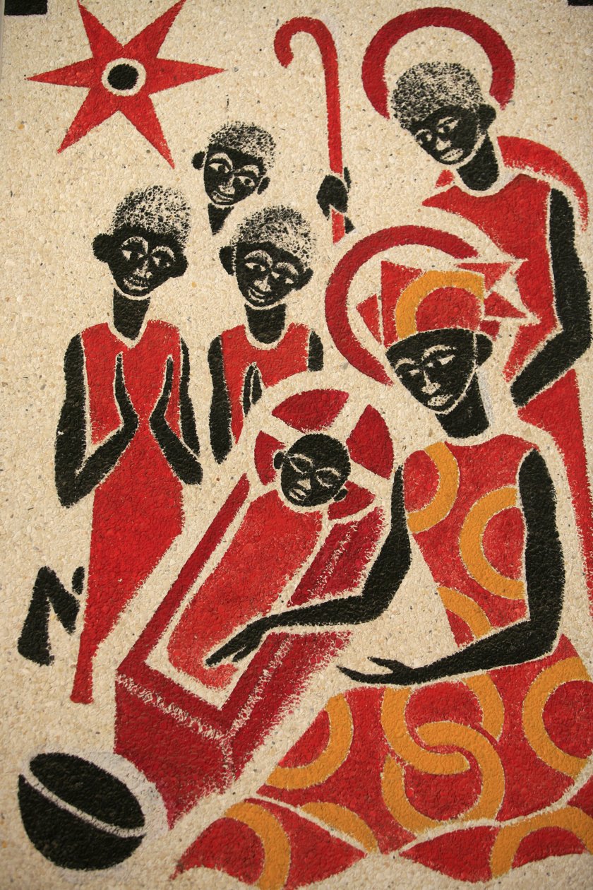 Natividade O afresco da igreja da abadia Keur Moussa foi desenhado e pintado em 1963 por Dom Georges Saget Keur Moussa Senegal de Unbekannt