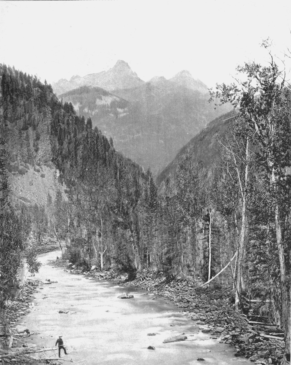 Montanhas da agulha, desfiladeiro do Rio de las Animas, Colorado, EUA, c1900. de Unbekannt