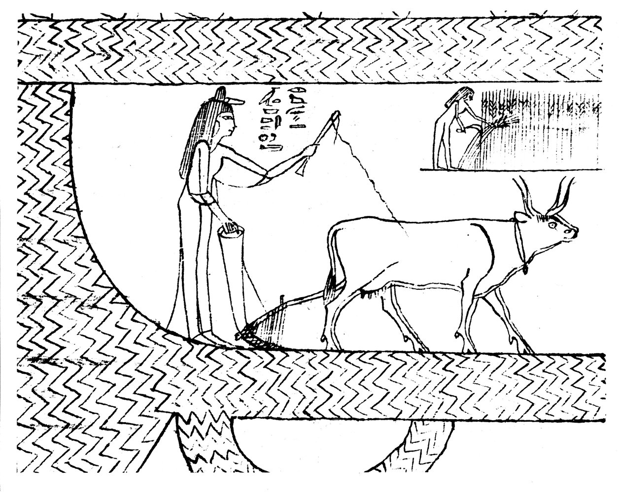 Nesitanebtashru aração e colheita, c1025 aC de Unbekannt