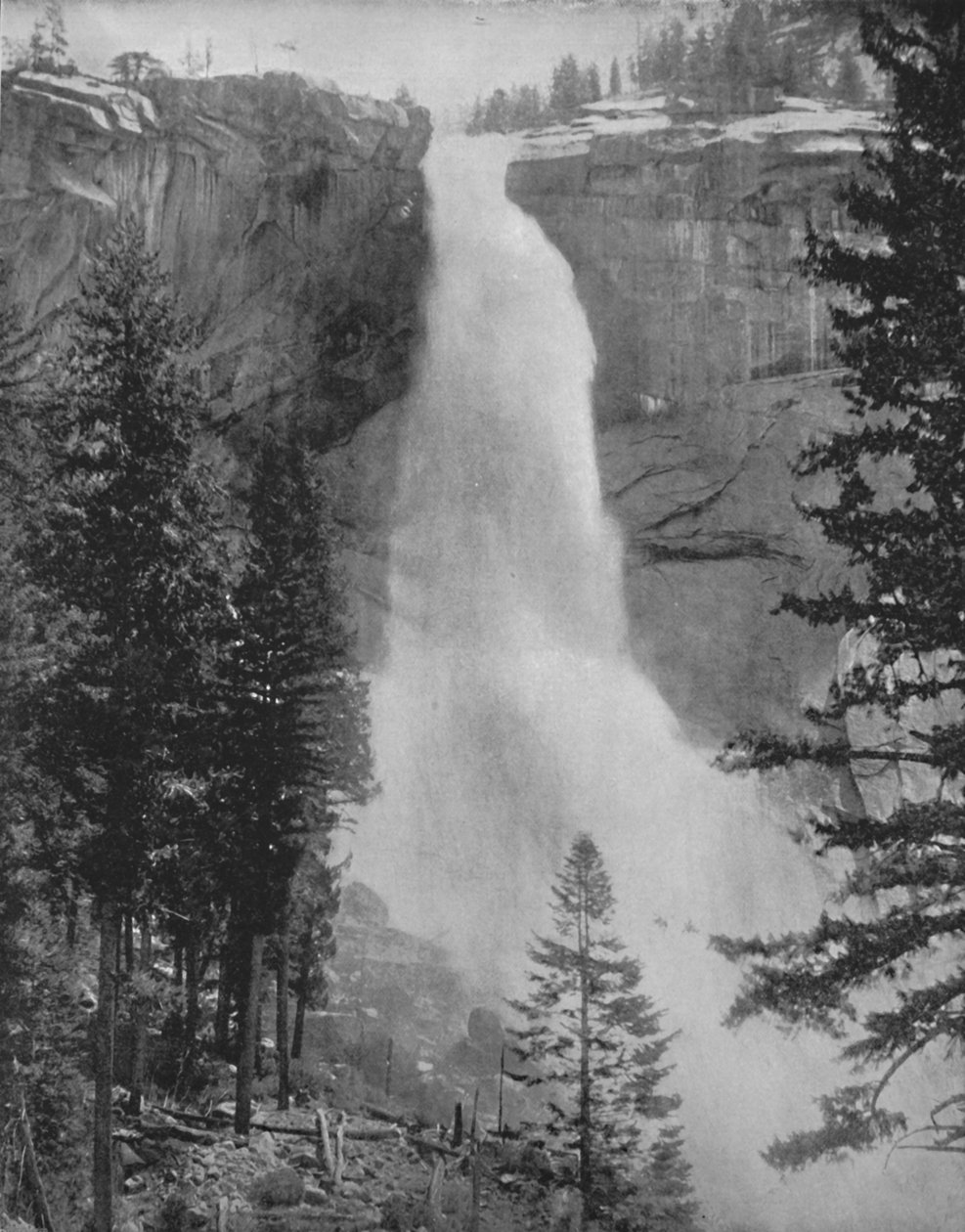 Queda de Nevada no vale de Yosemite, século XIX de Unbekannt