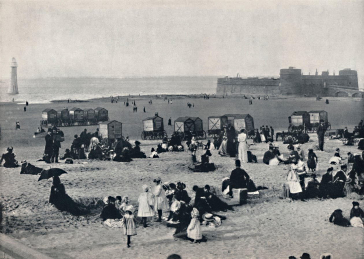 New Brighton - Mostrando o porto e o farol, 1895 de Unbekannt