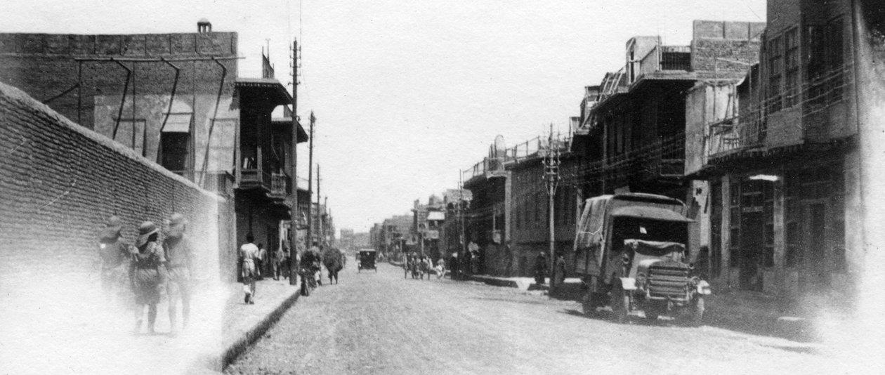 Rua Nova, Bagdá, Mesopotâmia, Primeira Guerra Mundial, 1918 de Unbekannt
