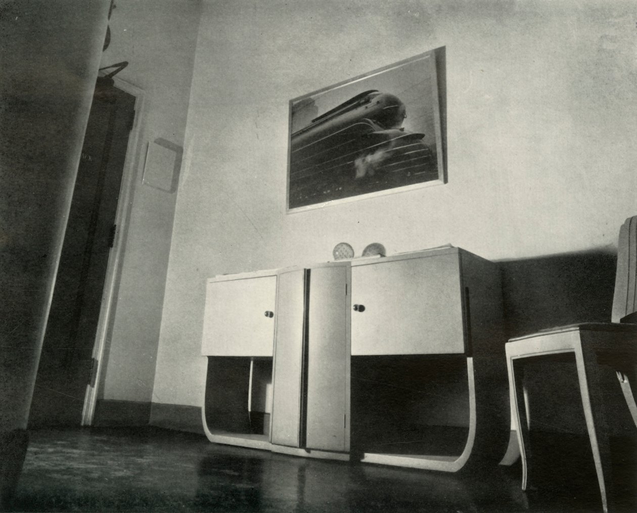 Cobertura de Raymond Loewy, em Nova York, projetada por ele - lobby da entrada, 1937. de Unbekannt