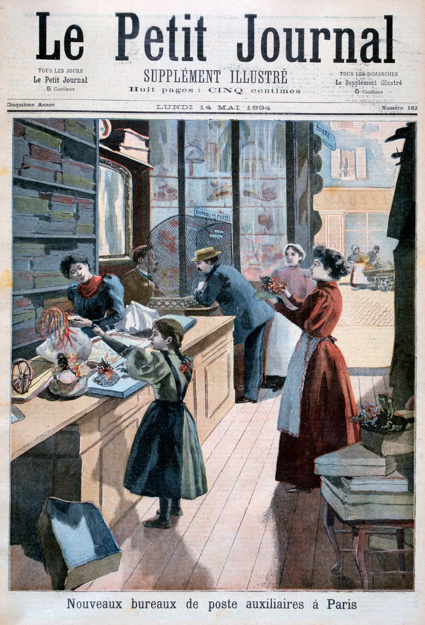Novas estações de correios auxiliares, Paris, 1894 de Unbekannt