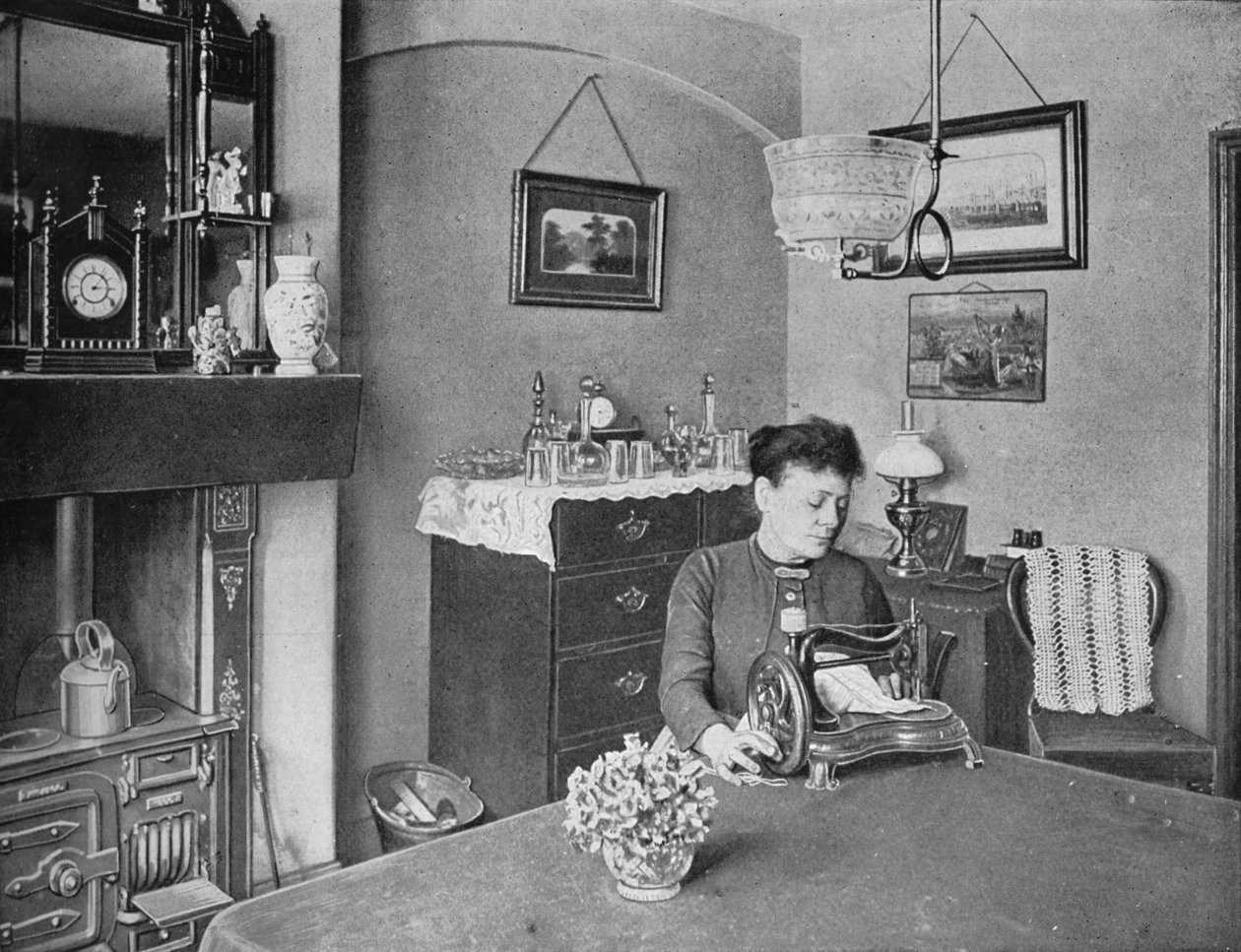 Quarto novo em uma moradia modelo, Londres, c1900 1901 de Unbekannt