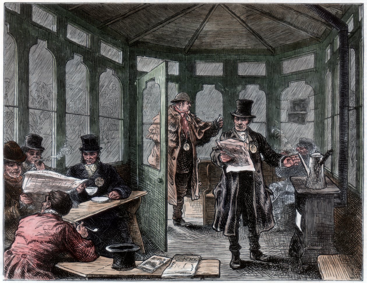Newley erigiu abrigo e abrigo para taxistas, c1820-1870 de Unbekannt