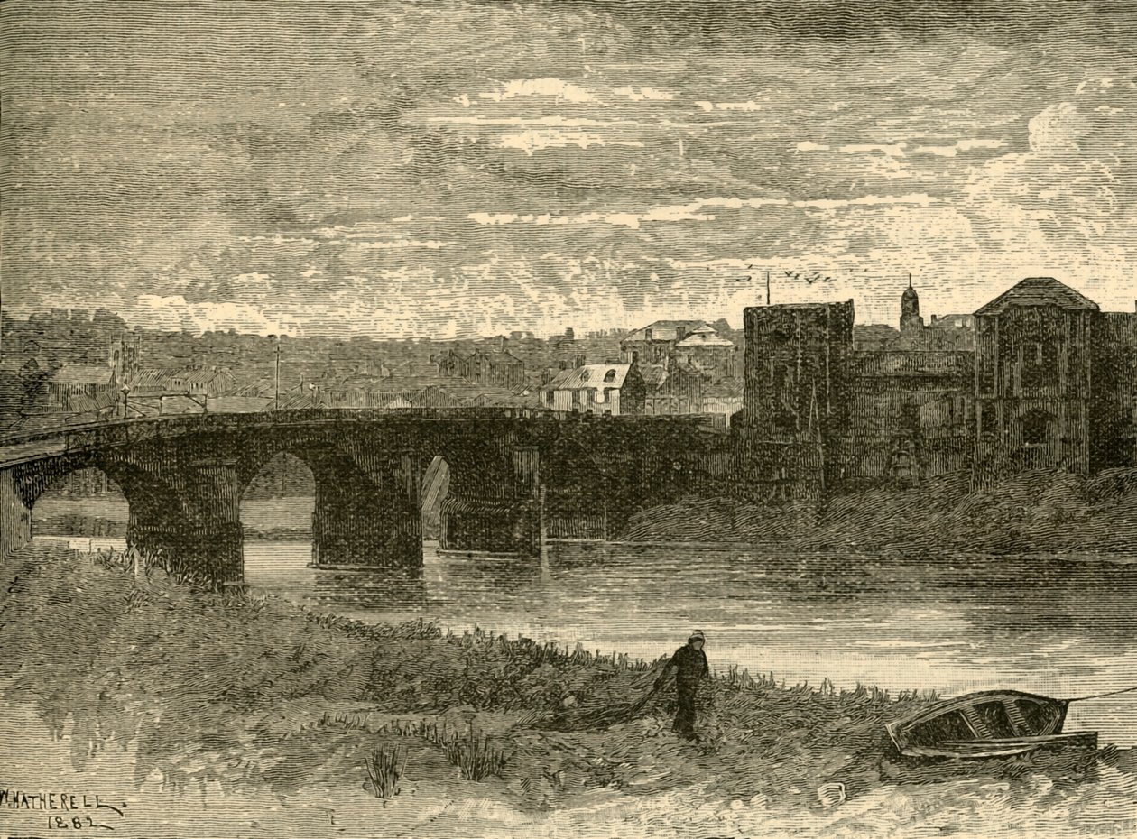 Ponte e castelo de Newport, 1898. de Unbekannt