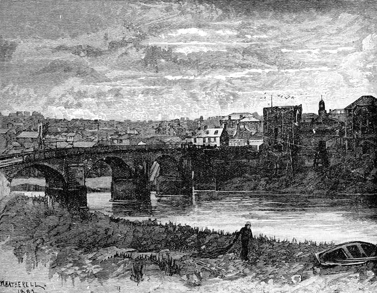 Castelo de Newport e ponte, Newport, país de Gales, 1900 de Unbekannt