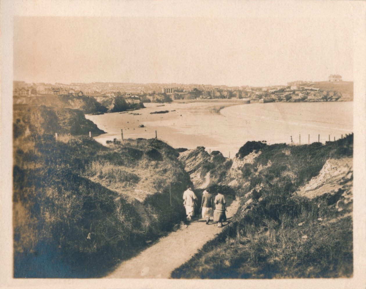 Caminho do penhasco de Newquay até a praia de Tolcarne, 1927 de Unbekannt